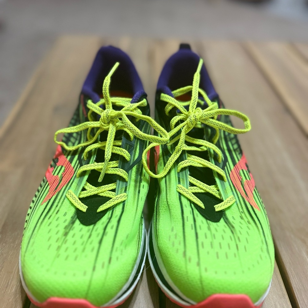 Saucony Endorphin Speed 2 Neon Yellow and Black Athletic Shoes